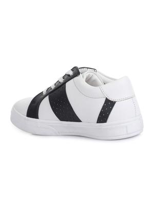 white leatherette lace up sneaker - 14268553 - Standard Image - 3