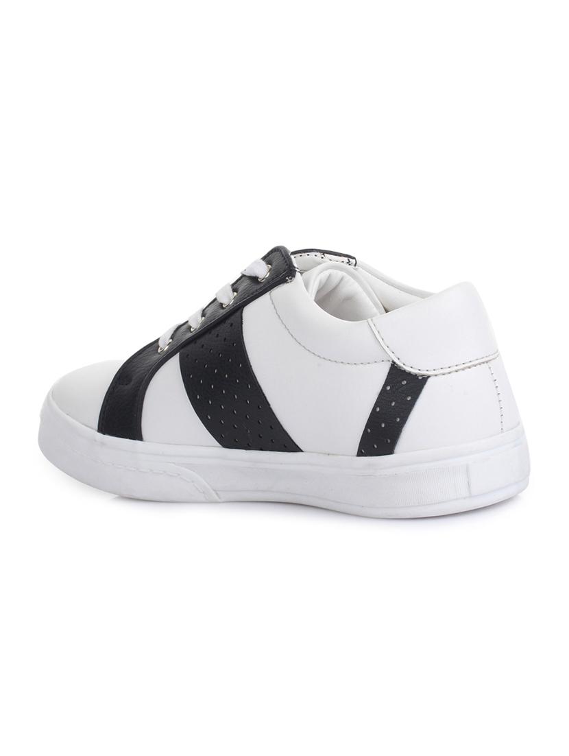white leatherette lace up sneaker - 14268553 - Zoom Image - 3