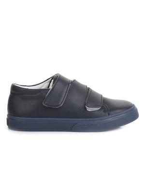 navy blue leatherette slip on sneaker - 14268559 - Standard Image - 2