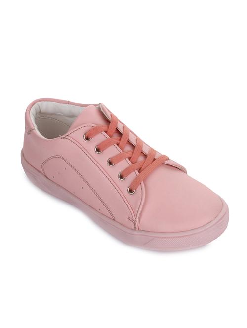 pink leatherette lace up sneaker - 14268566 - Standard Image - 1