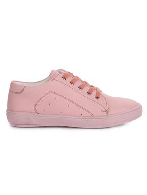 pink leatherette lace up sneaker - 14268566 - Standard Image - 2