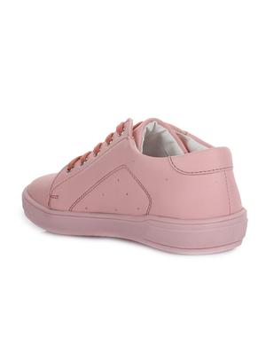 pink leatherette lace up sneaker - 14268566 - Standard Image - 3
