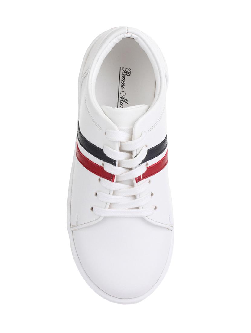 white leatherette lace up sneaker - 14268569 - Zoom Image - 4