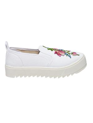 white fabric plimsolls casual shoes - 14268692 - Standard Image - 2