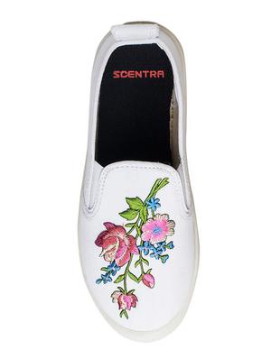 white fabric plimsolls casual shoes - 14268692 - Standard Image - 3