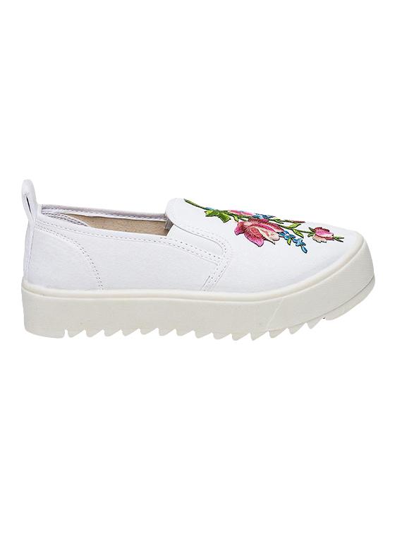 white fabric plimsolls casual shoes - 14268692 - Zoom Image - 2