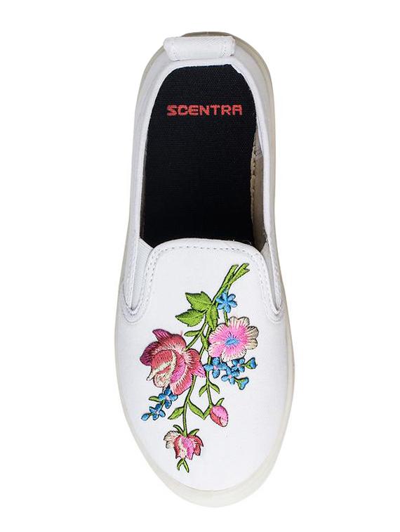 white fabric plimsolls casual shoes - 14268692 - Zoom Image - 3