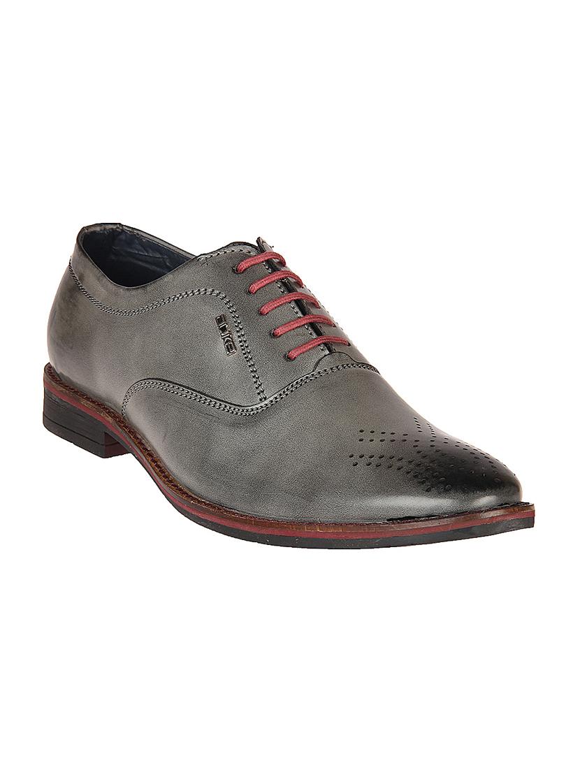 grey Leatherette lace-up oxford - 14268721 - Zoom Image - 1