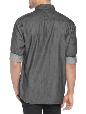grey cotton casual shirt - 14270427 - Standard Image - 3