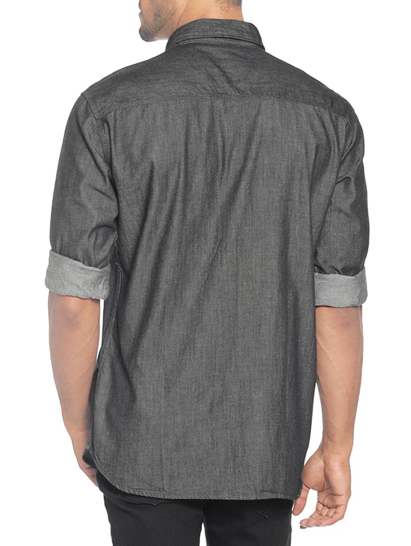 grey cotton casual shirt - 14270427 - Zoom Image - 3