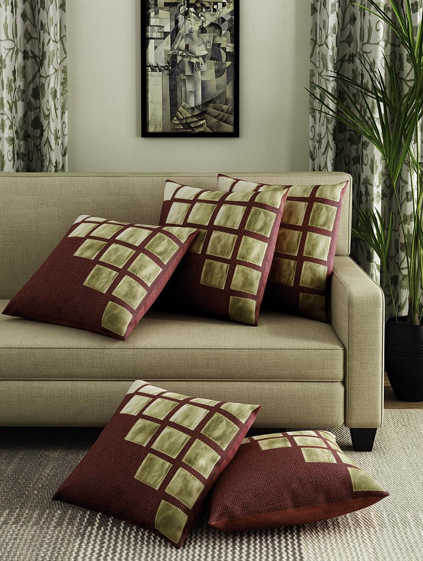 set of 5 jute cushion covers - 14309164 - Zoom Image - 1
