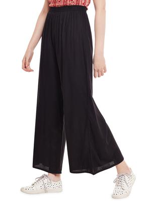 black viscose palazzos - 14313536 - Standard Image - 2