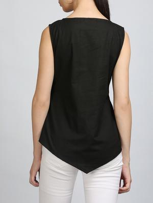 kaanchie nanggia black cotton assymmetric top - 14315963 - Standard Image - 3