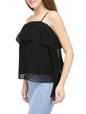ruffle overlay cami neck top - 14318012 - Standard Image - 2