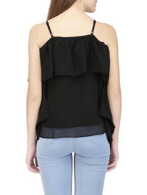 ruffle overlay cami neck top - 14318012 - Standard Image - 3