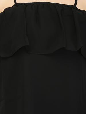 ruffle overlay cami neck top - 14318012 - Standard Image - 4