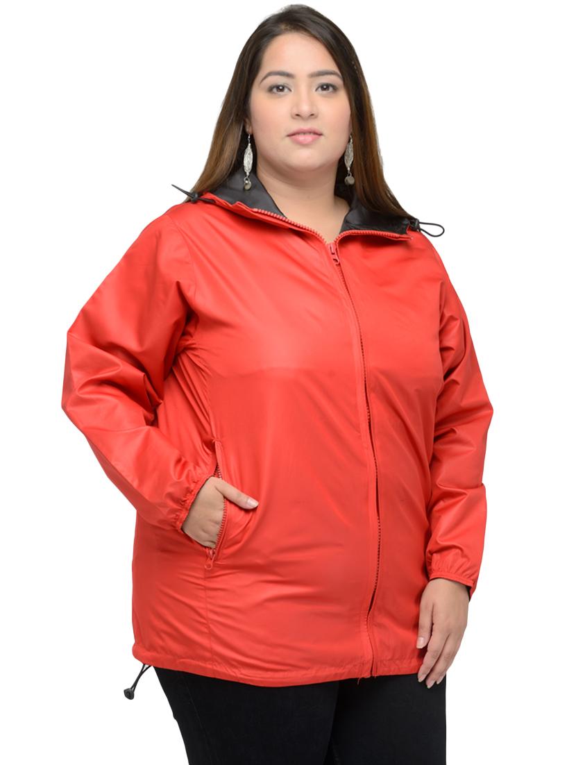 solid red casual jacket - 14319414 - Zoom Image - 2