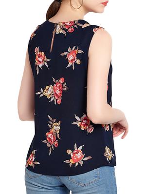 cut out detail floral top - 14319671 - Standard Image - 3