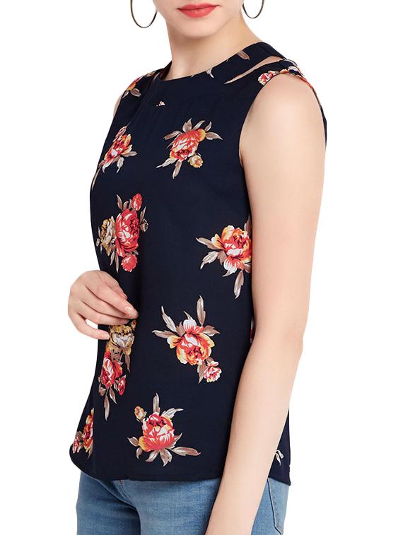cut out detail floral top - 14319671 - Zoom Image - 2