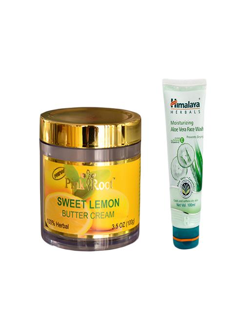 pink root sweet lemon butter cream with himalaya moisturizing aloe vera face wash - 14320429 - Very Small Image - 1