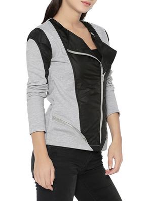 grey cotton jacket - 14320453 - Standard Image - 2