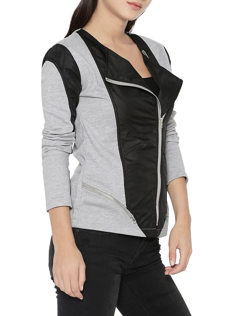 grey cotton jacket - 14320453 - Zoom Image - 2