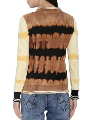 brown cotton varsity jacket - 14320456 - Standard Image - 3