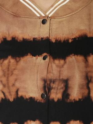 brown cotton varsity jacket - 14320456 - Standard Image - 4