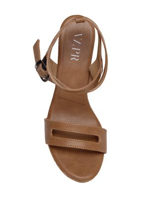 tan ankle strap wedge - 14320594 - Standard Image - 4