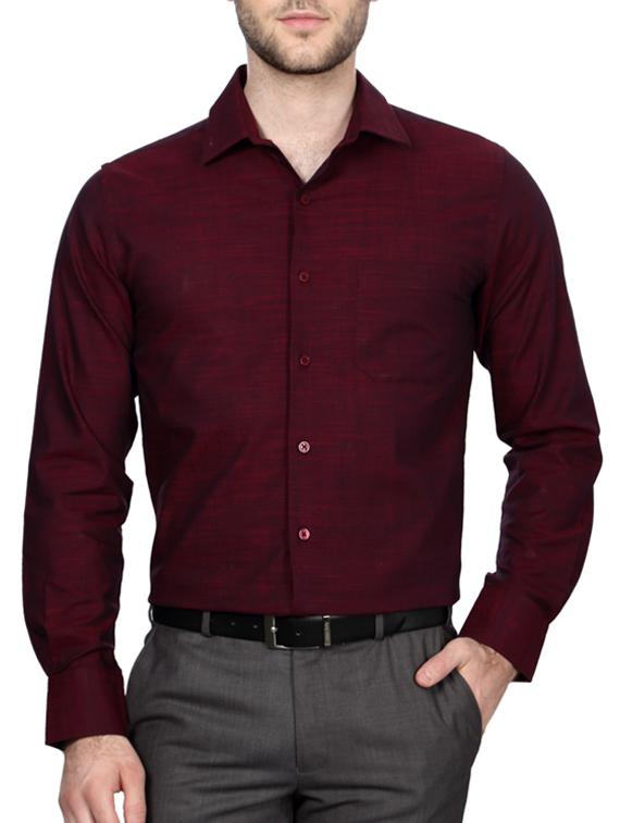 red cotton formal shirt - 14320935 - Zoom Image - 1