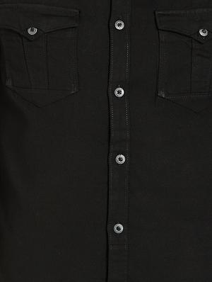 black cotton casual shirt - 14321535 - Standard Image - 4