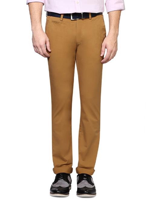 beige cotton blend casual trouser - 14321706 - Standard Image - 1