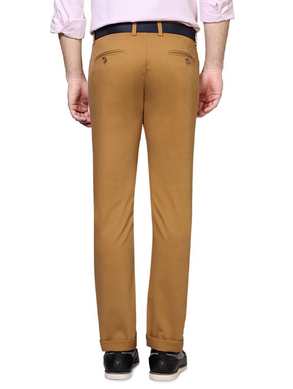 beige cotton blend casual trouser - 14321706 - Zoom Image - 2