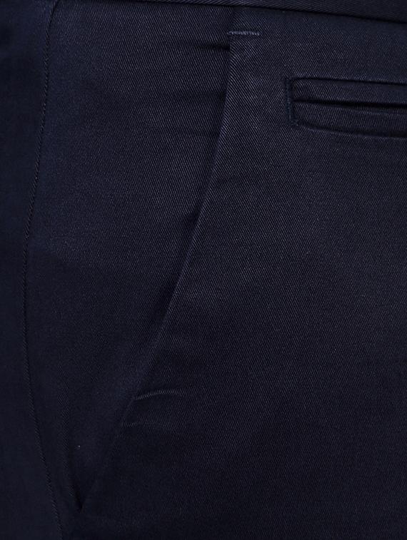 navy blue polyester blend casual trouser - 14321709 - Zoom Image - 3