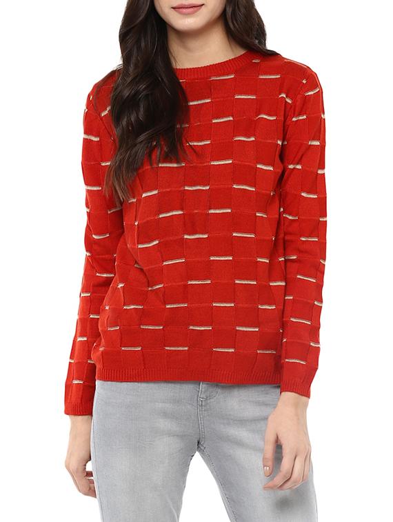 red woollen pullover - 14321811 - Zoom Image - 1