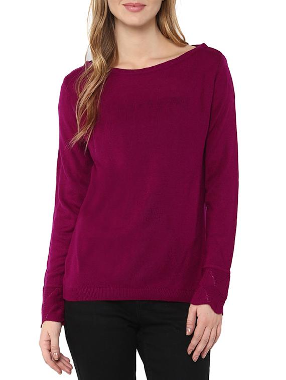 purple woollen pullover - 14321813 - Zoom Image - 1
