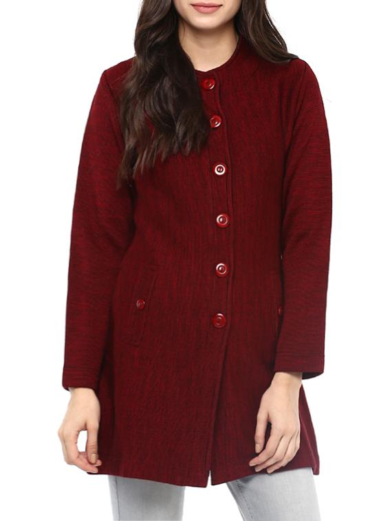 red woollen pea coat - 14321841 - Zoom Image - 1