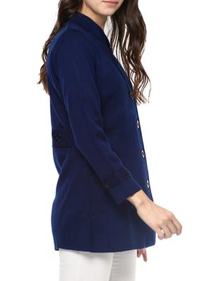blue woollen pea coat - 14321843 - Standard Image - 2