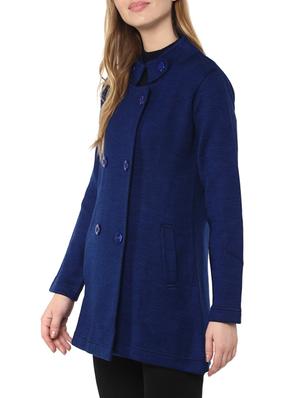 blue woollen pea coat - 14321851 - Standard Image - 2