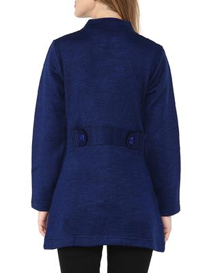 blue woollen pea coat - 14321851 - Standard Image - 3