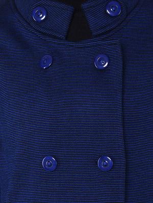 blue woollen pea coat - 14321851 - Standard Image - 4