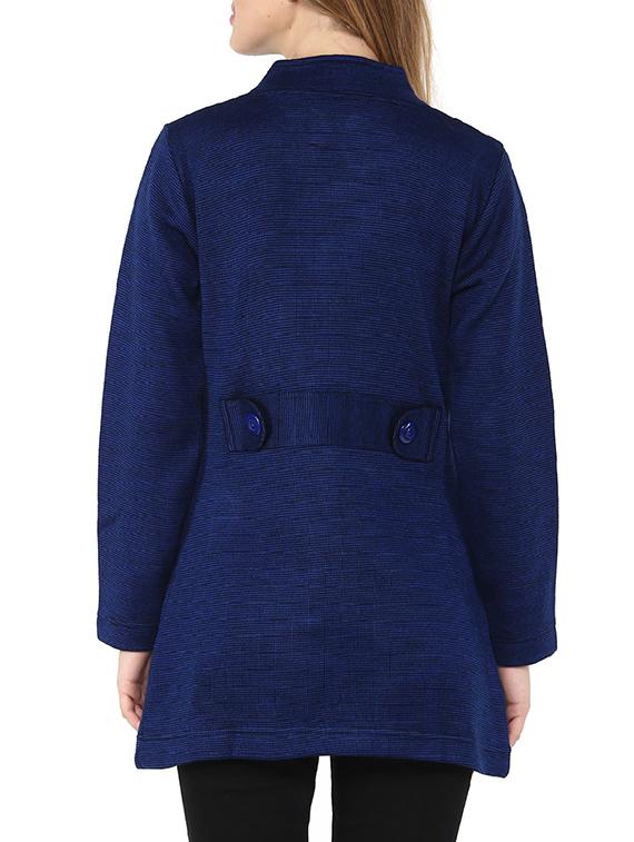 blue woollen pea coat - 14321851 - Zoom Image - 3