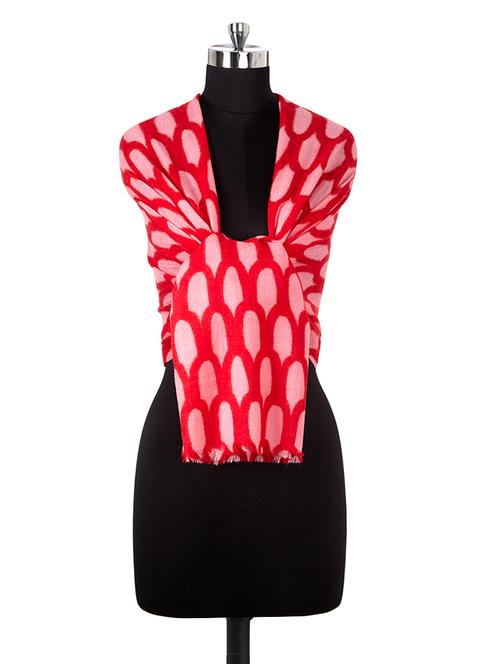 red woollen stole - 14322283 - Standard Image - 1