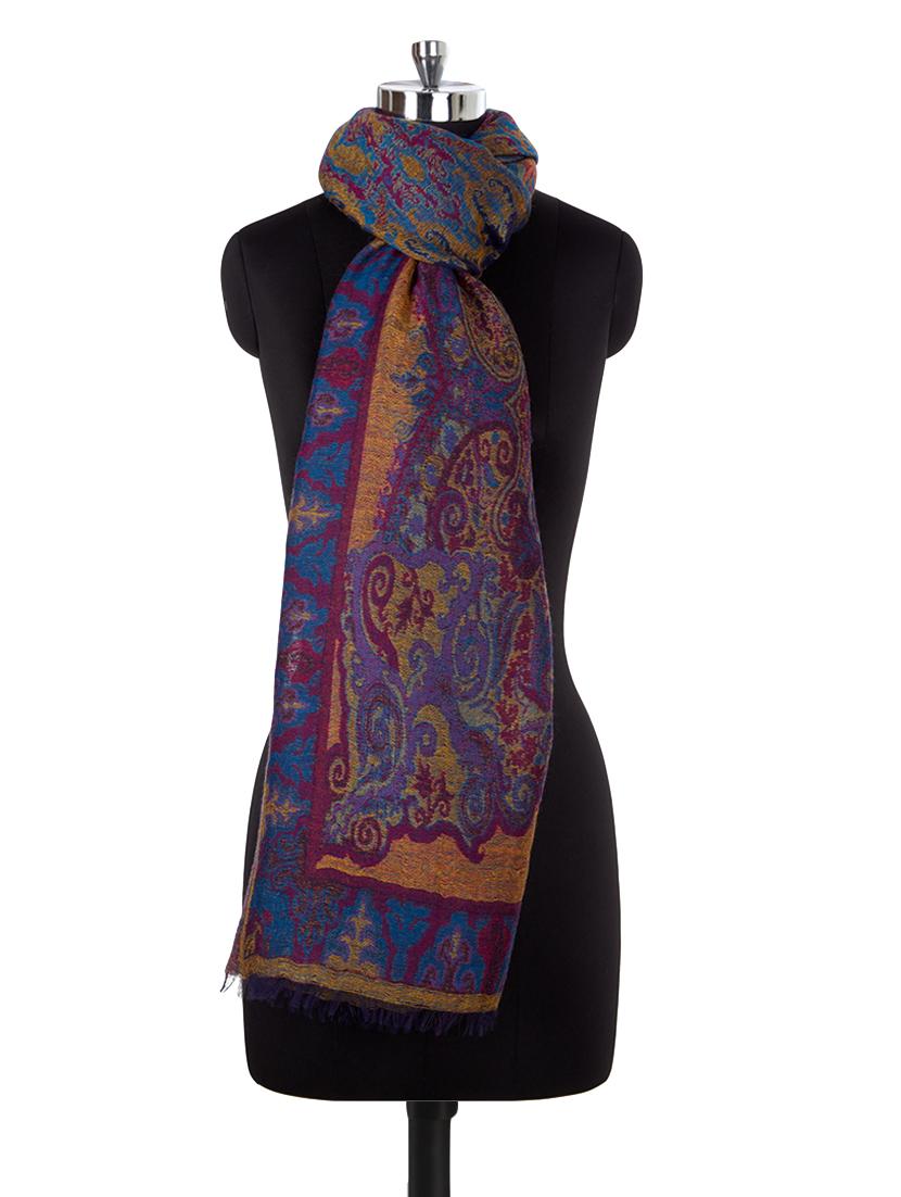multicolored woollen stole - 14322295 - Zoom Image - 1