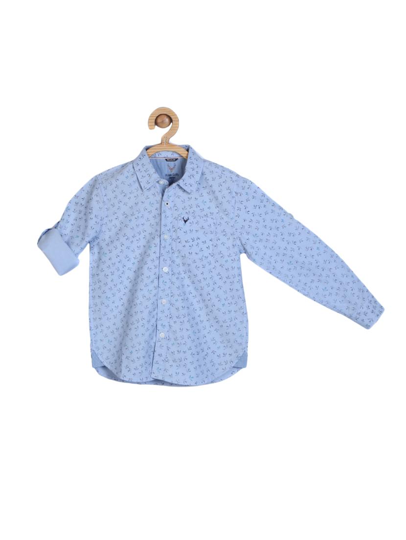 blue cotton blend shirt - 14323307 - Zoom Image - 1