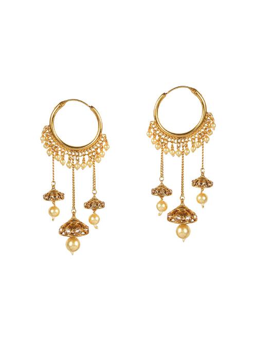 gold metal balli earrings - 14323919 - Very Small Image - 1