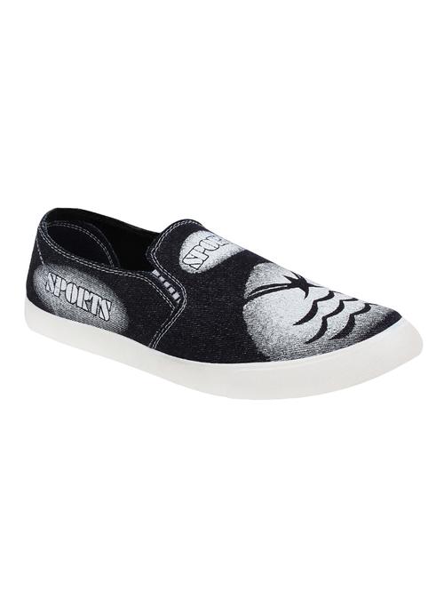 black canvas casual slipon - 14324088 - Standard Image - 1