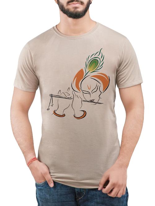 brown cotton t-shirt - 14325105 - Standard Image - 1