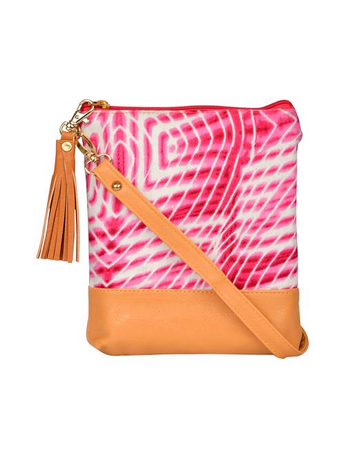 pink satin regular sling bag - 14326457 -  Standard Image - 0