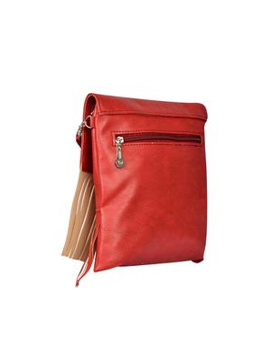 red leatherette regular sling bag - 14326462 - Standard Image - 2